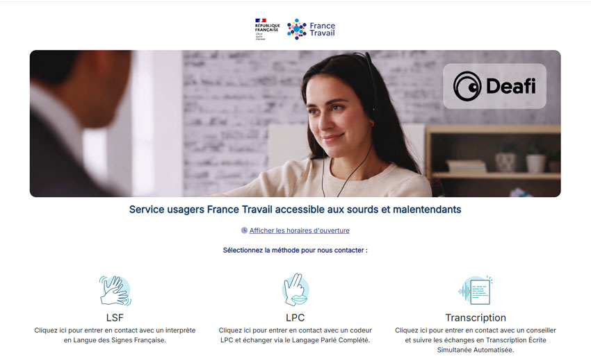 Lien vers Service usagers France Travail accessible aux sourds et malentendants (nouvelle fenêtre)