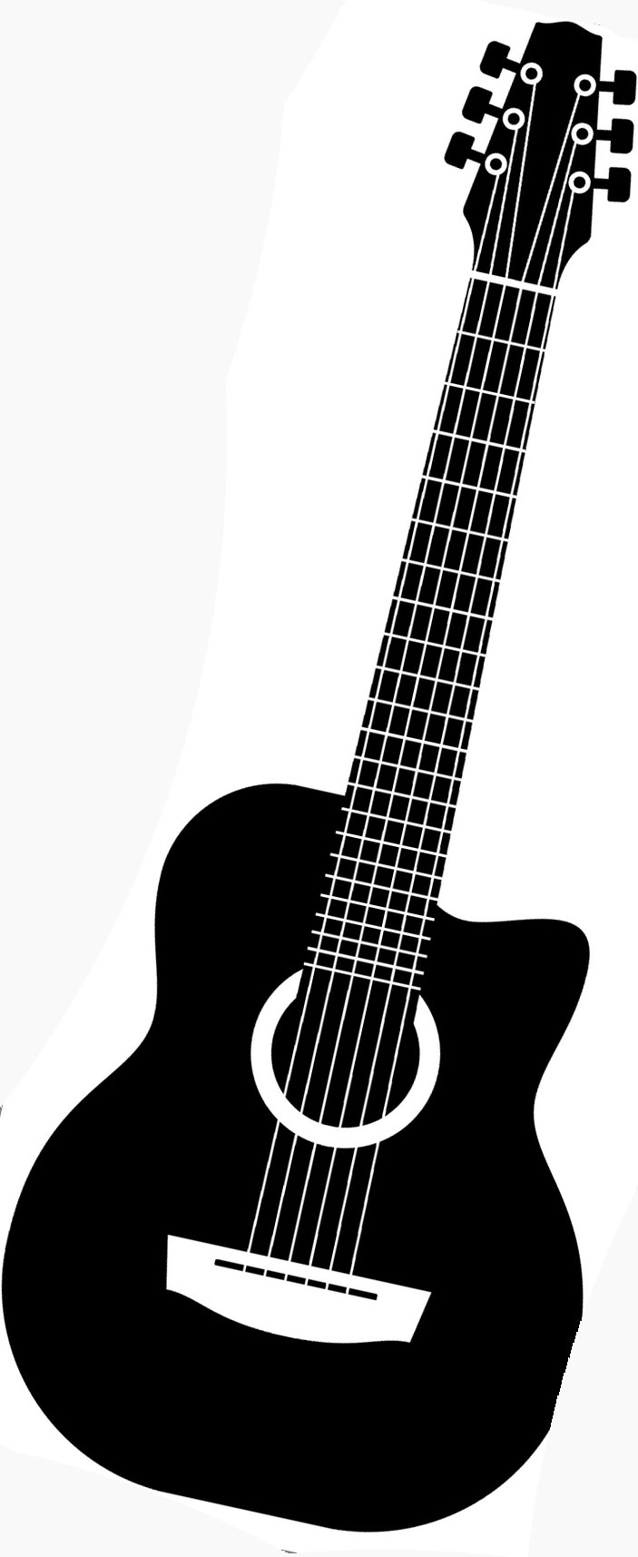 Guitar.jpeg (Black and white guitars. Acoustic and electric guitar outline...