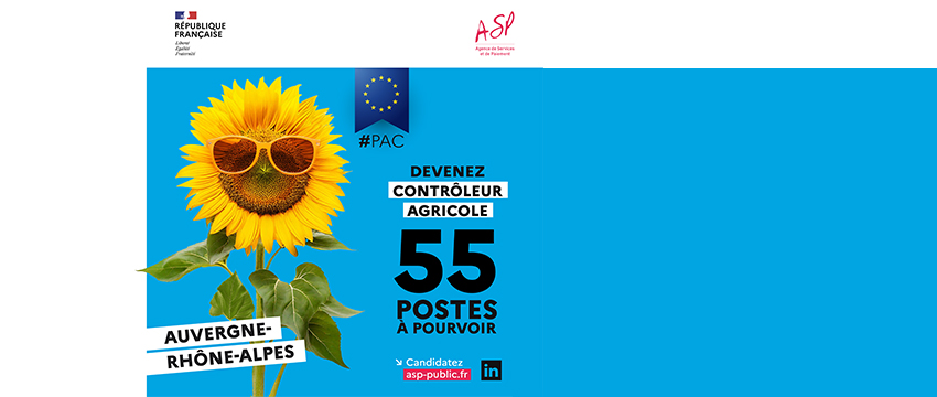 L’ASP recrute des contrôleurs agricoles à Lyon et Clermont Ferrand !