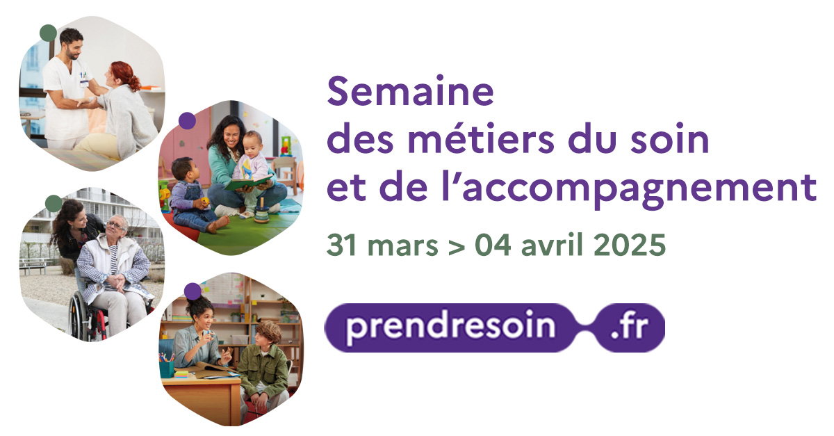 Métiers du soin et de l'accompagnement - une jeune femme prend soin d'une personne âgée