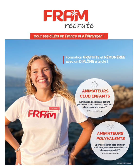 Fram Recrute des animateurs pour la France et pour l'étranger