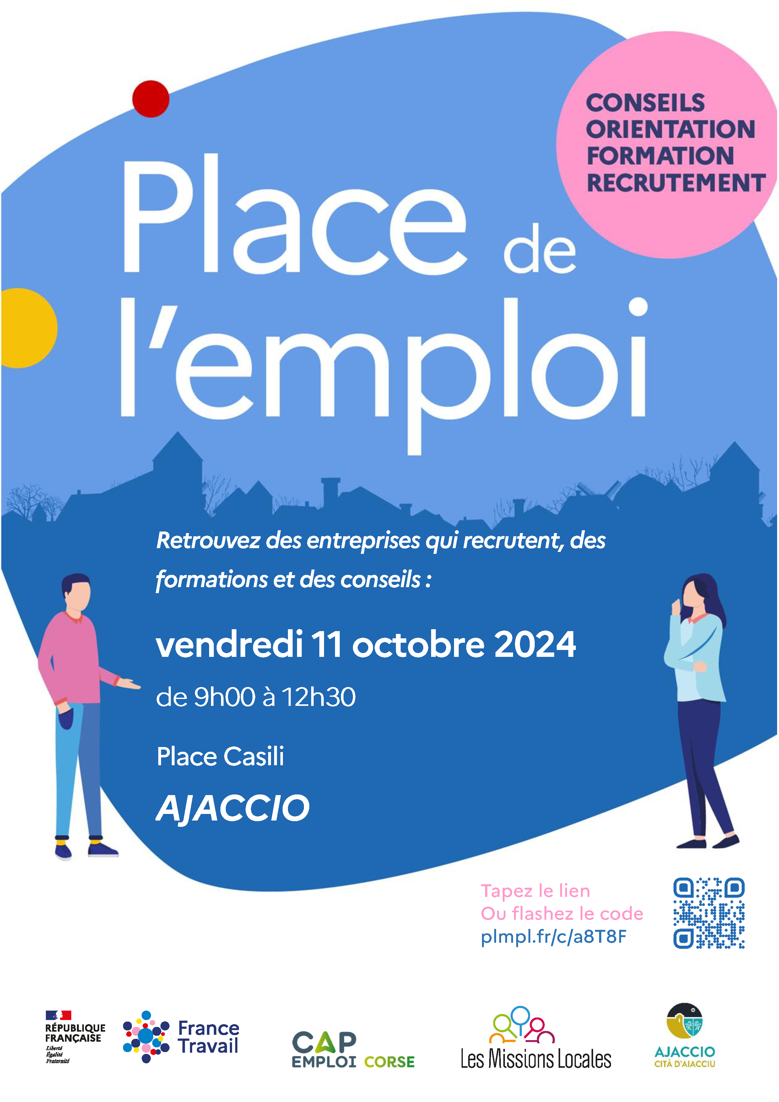 Affiche place de l'emploi et de la formation Ajaccio