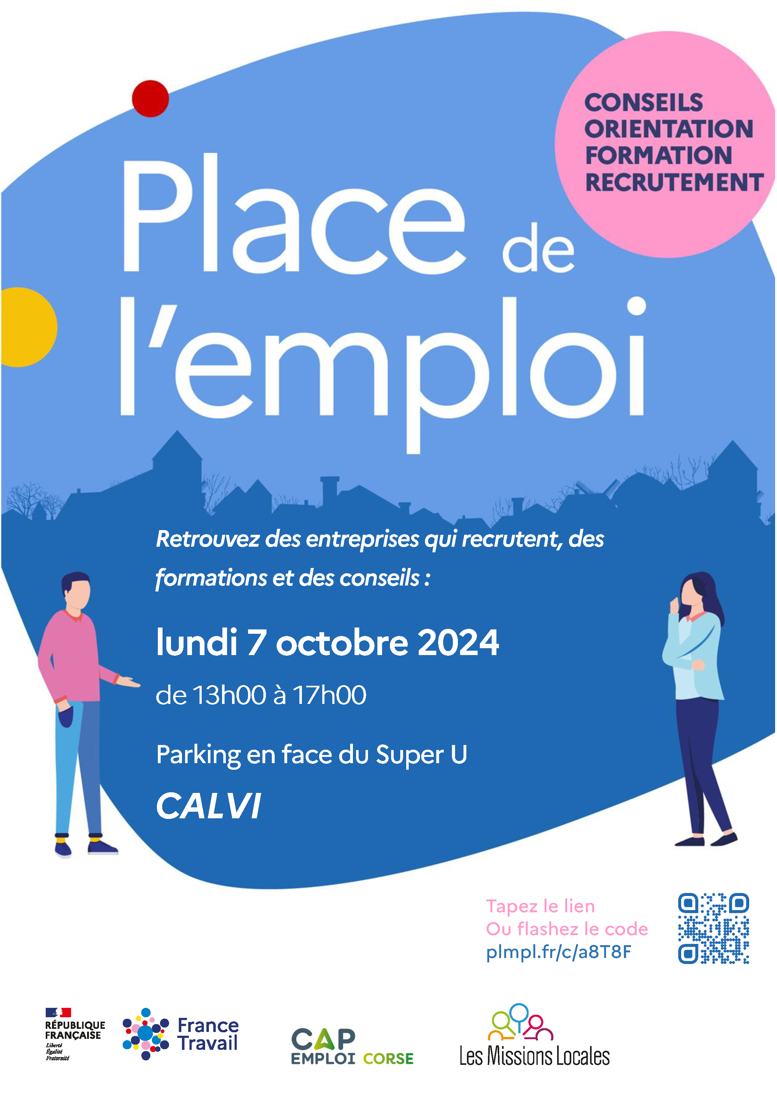 Affiche place de l'emploi Calvi
