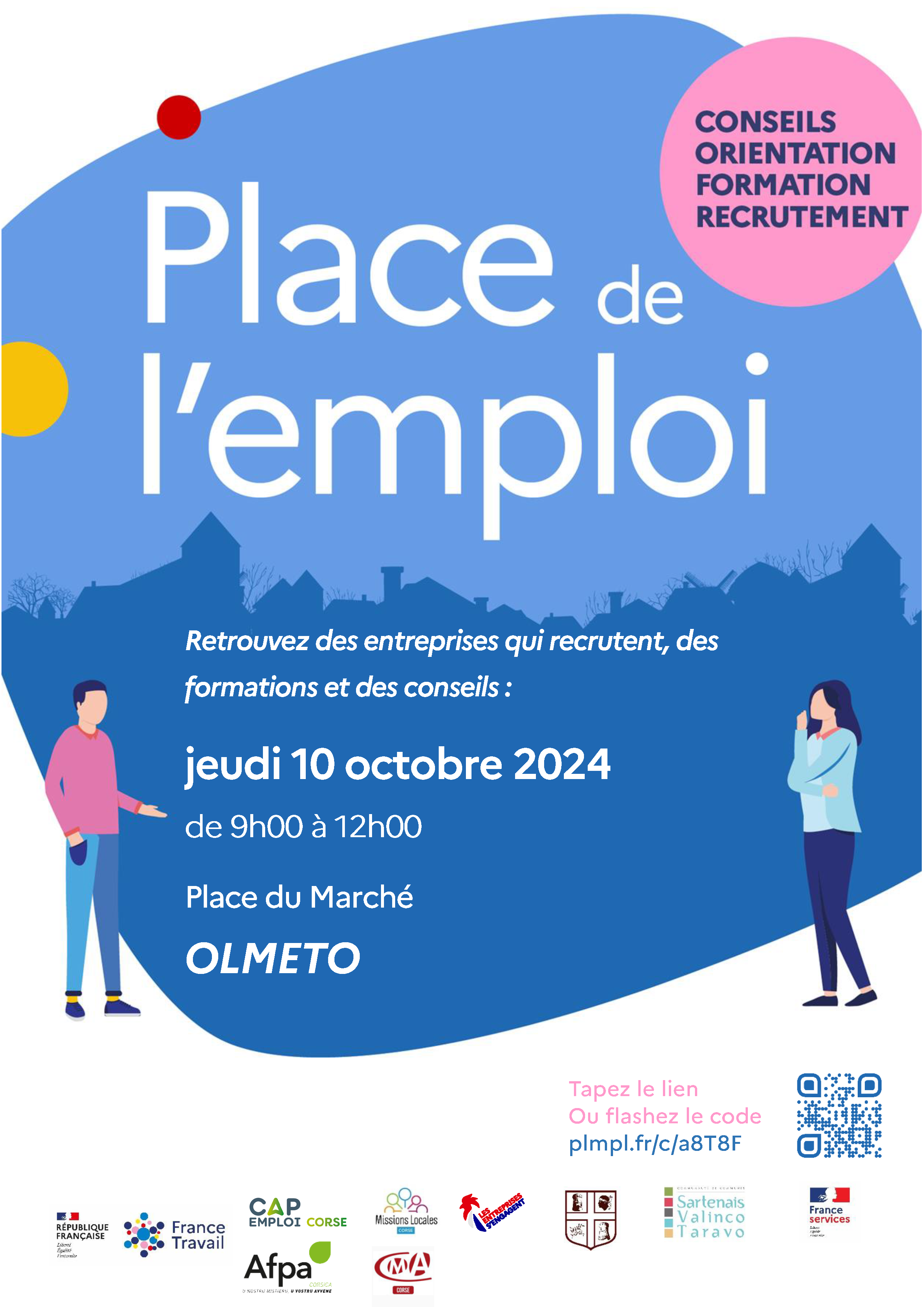 Affiche place de l'emploi et de la formation Olmeto