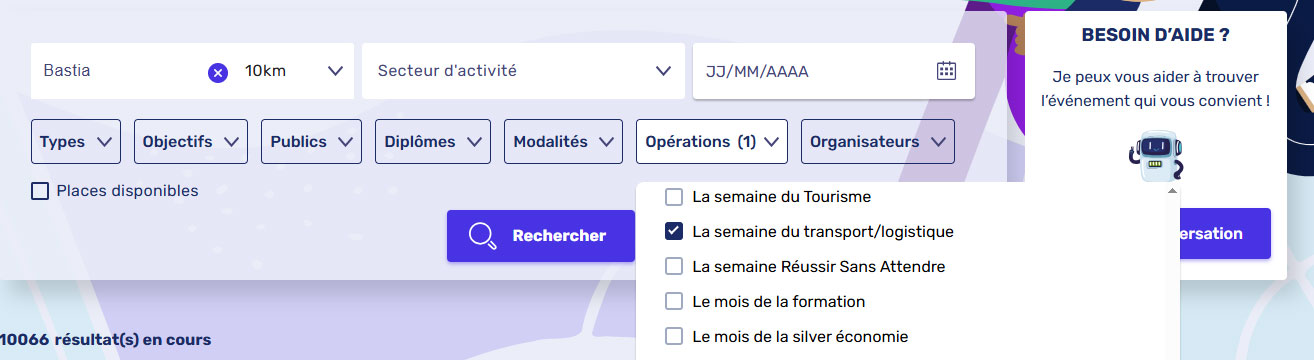 Mes événements emploi