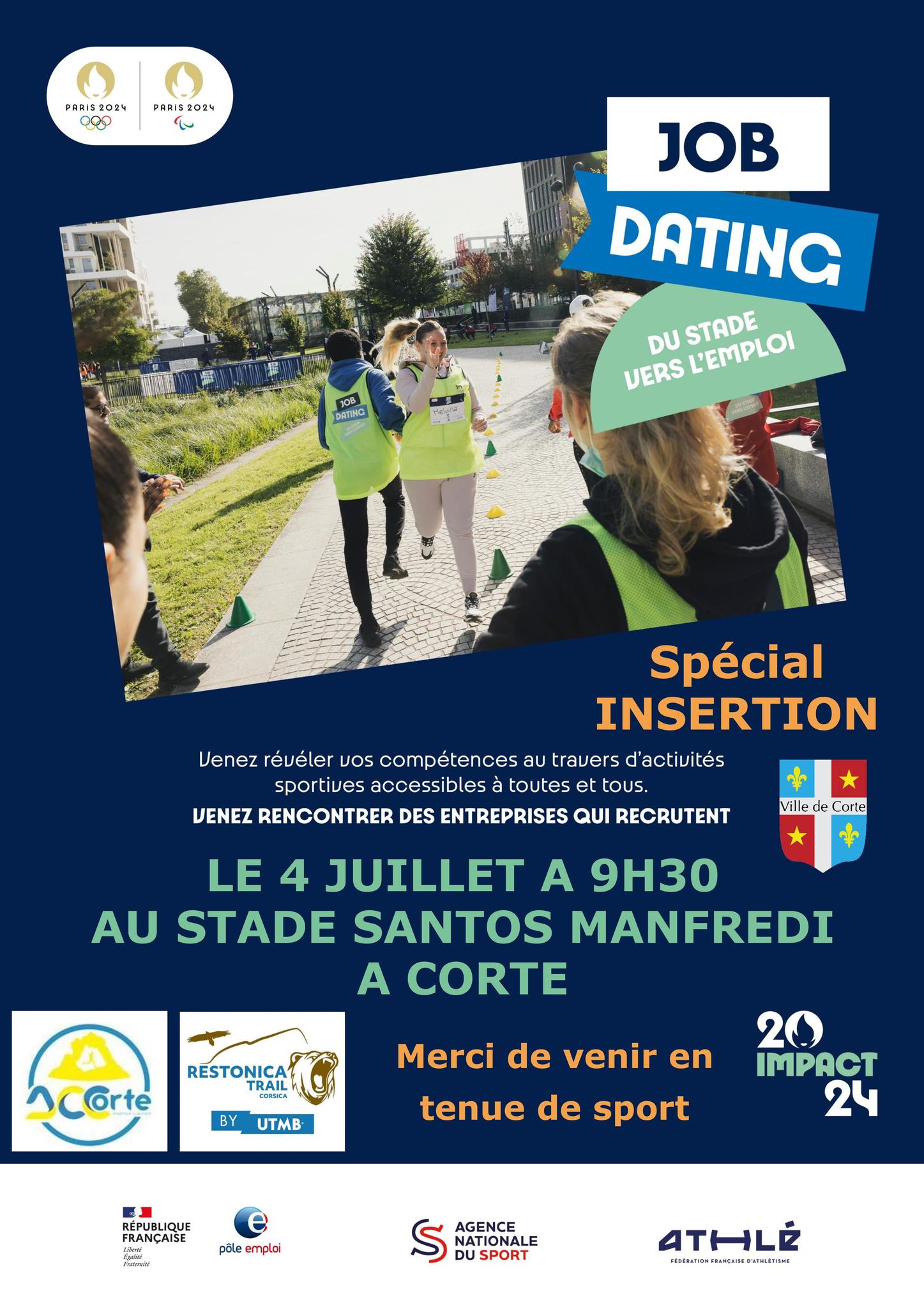 Affiche Stade vers l'emploi 4 juillet 2023