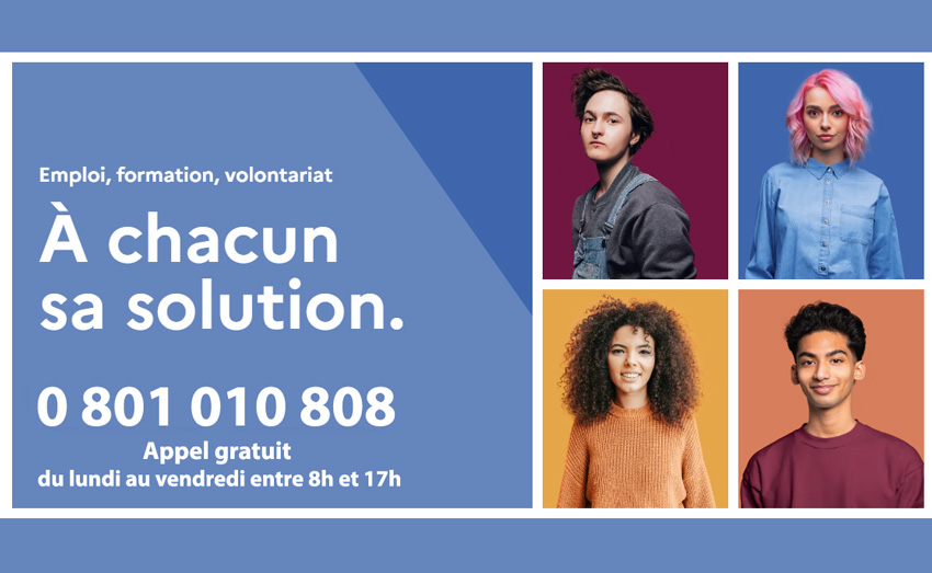 Numéro vert 1 jeune 1 solution : 0801 010 808