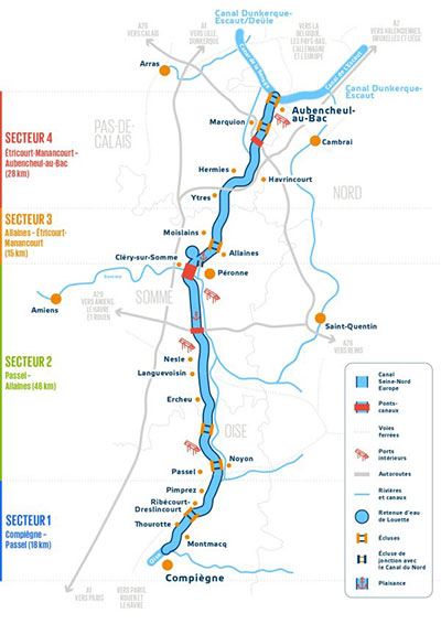 La carte du Canal