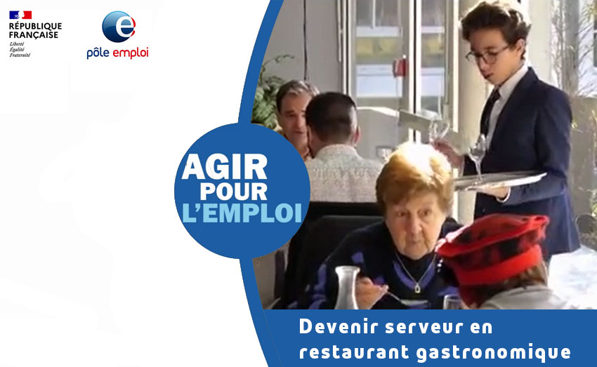 serveur gastronomique au service