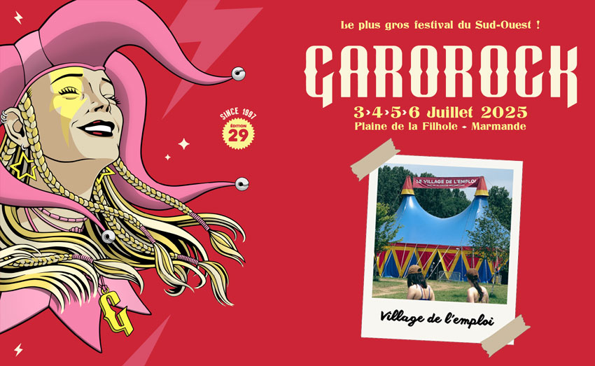 Village emploi de Garorock 2025 avec France Travail