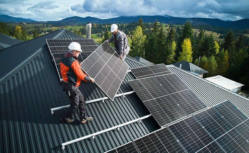 Installation de panneaux solaires