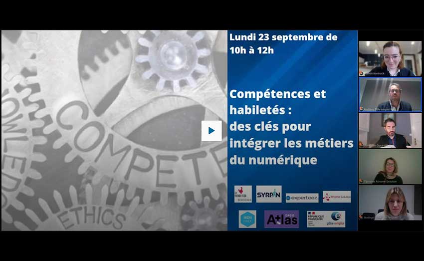 Replay - Webconférence Compétences et habiletés : des clés pour intégrer les métiers du numérique