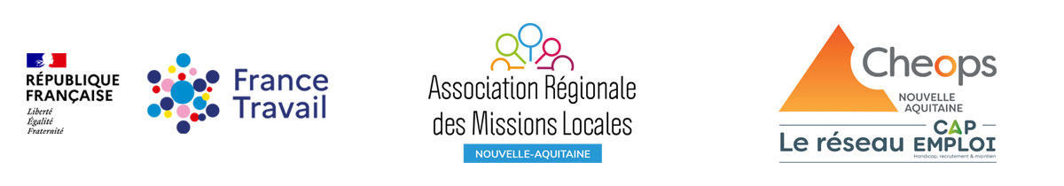Logos du Réseau Pour l'Emploi Nouvelle-Aquitaine