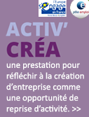 S'informer sur la prestation Activ'créa, un service proposé par Pôle emploi avec le soutien de l'union européenne permettant à des demandeurs d’emploi d’explorer la piste de la création ou de la reprise d’entreprise comme solution de retour à l’emploi.